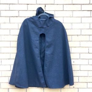White House Black Market Dark Navy Hooded Cape